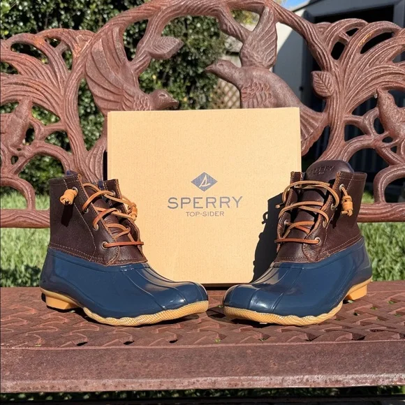 NWT Sperry Saltwater Duck Boots Leather - Picture 2 of 10